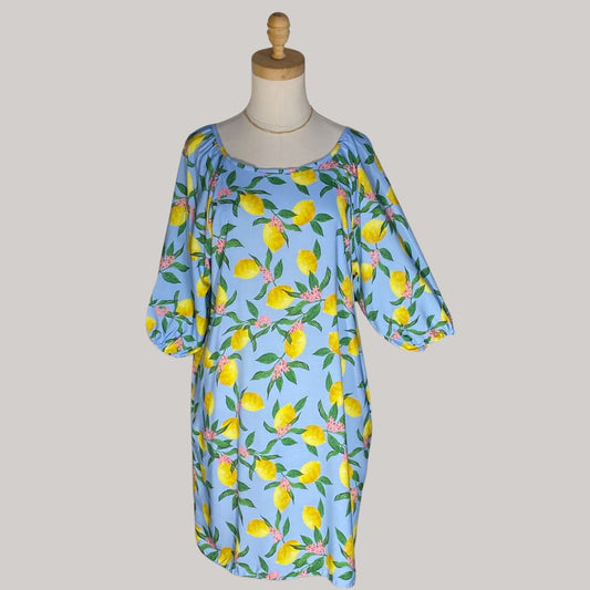La Limone Italian Dress - Blue - MADE IN ITALY