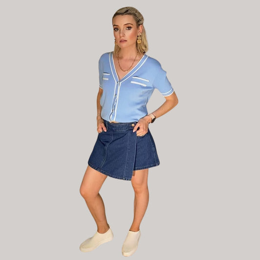 Denim Skort - Blue