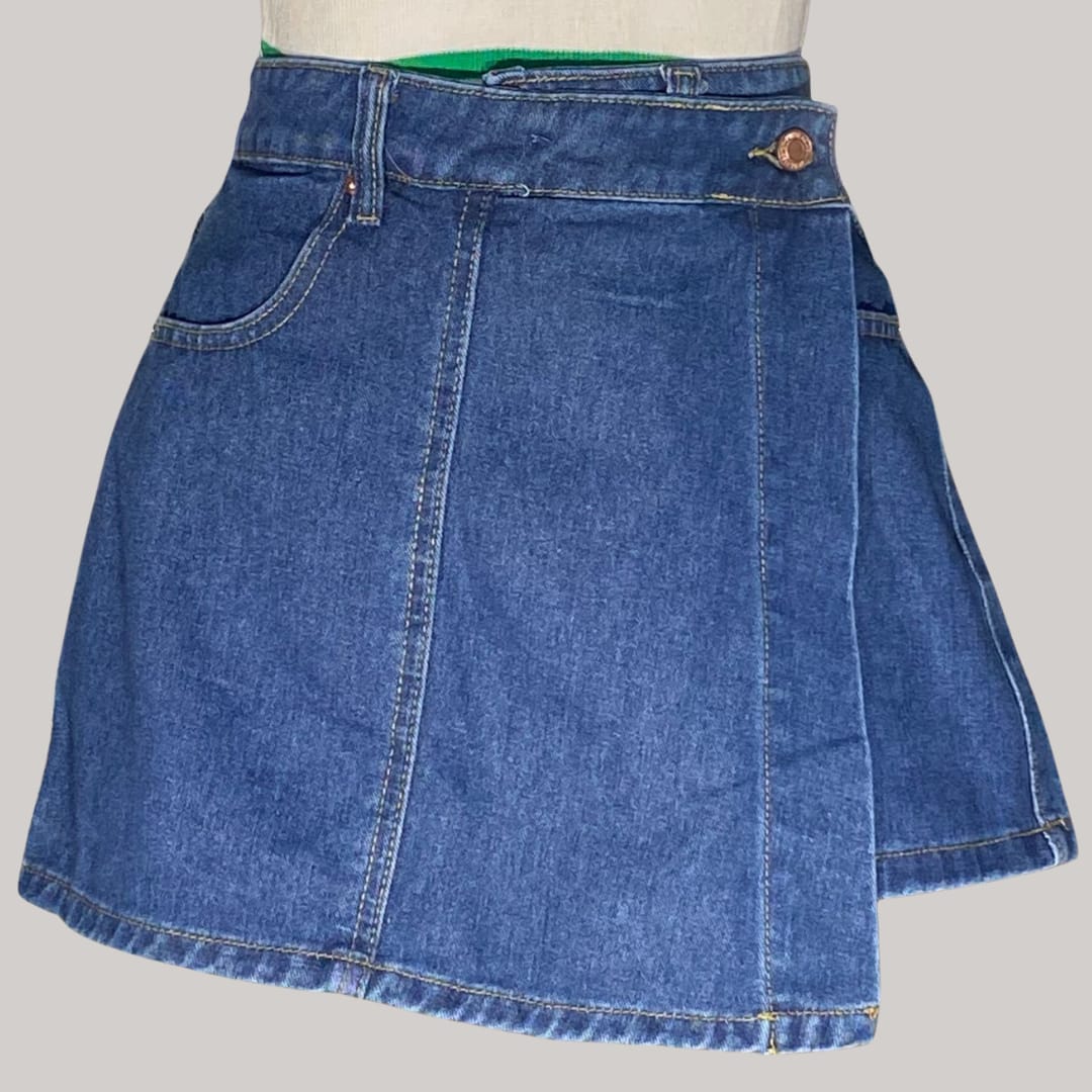 Denim Skort - Blue