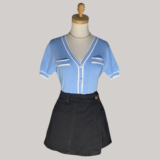 Denim Skort - Black