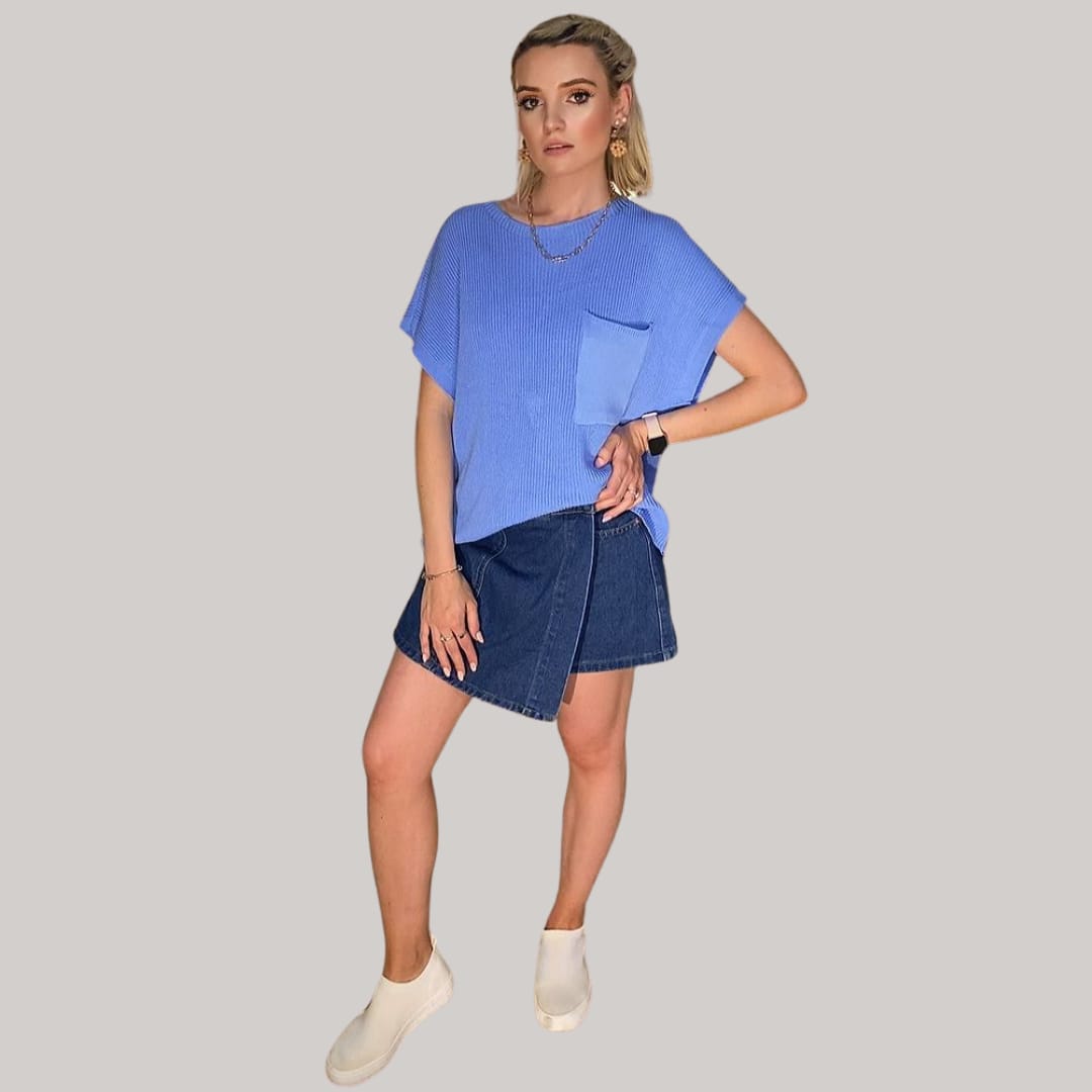 Janet Top - Skye Blue