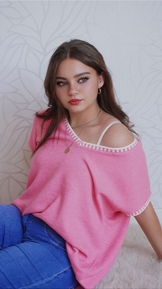Esther Knit Top - Pink