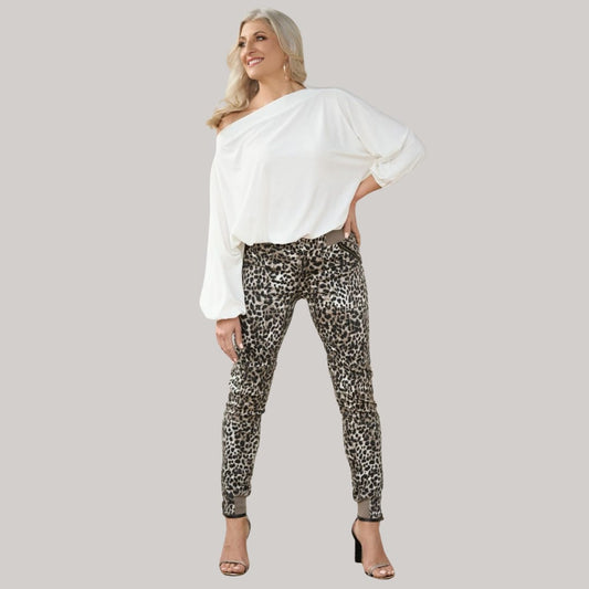 Bon Bon Cargo Pants - Leopard Print