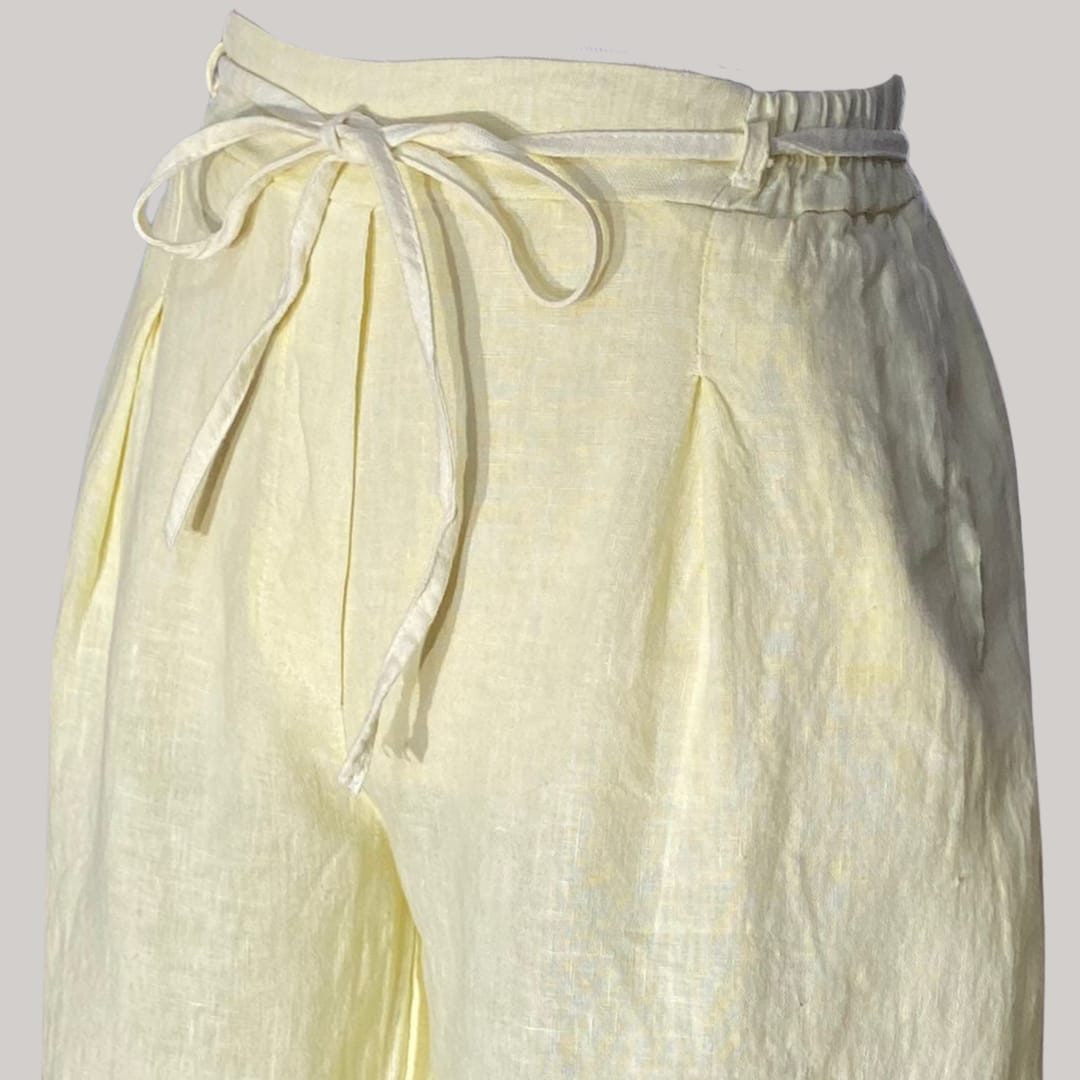 Capri Palazo Pants - MADE IN ITALY - Butter Yellow