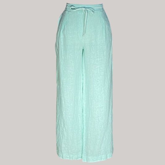 Capri Palazzo Pants - MADE IN ITALY - Aqua