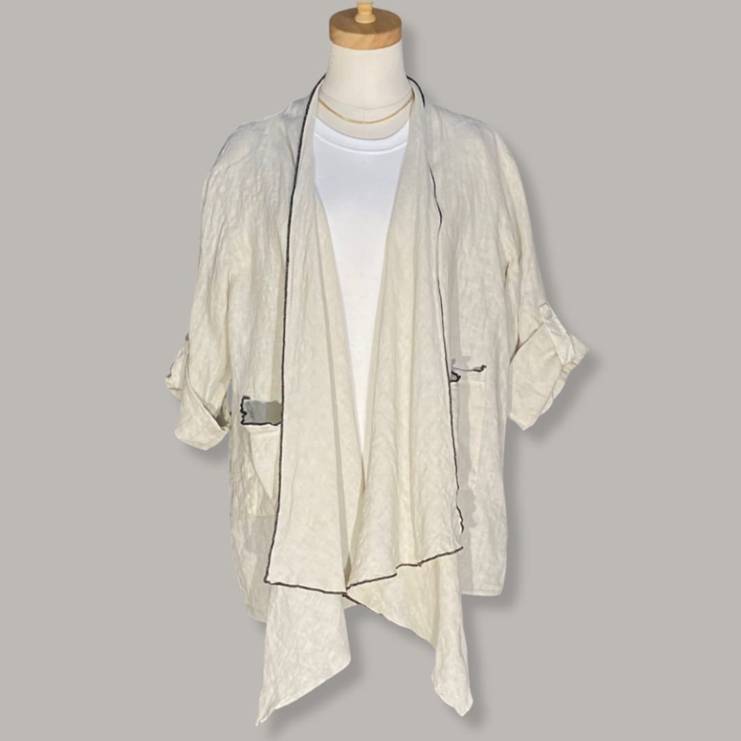 Tosca Waterfall Jacket - MADE IN ITALY - Stone