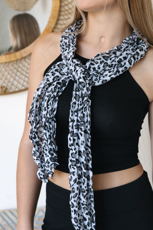 Scarf Collection OFF WHITE LEOPARD PRINT