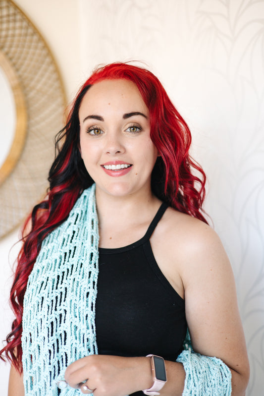 HANDMADE by GYPSYHEART Scarf - Shiny Teal