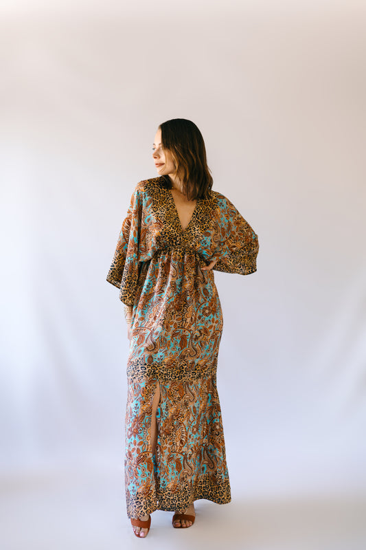 Kaftan Mix Print - Blue