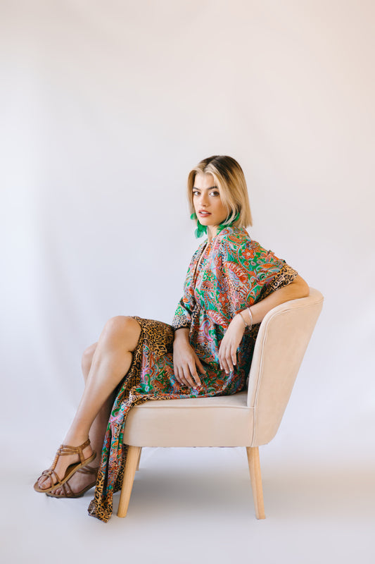 Kaftan Mix Print - Green