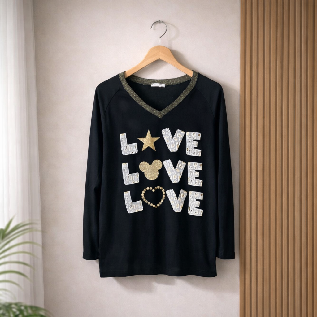 Love Top | Made In Italy | Black