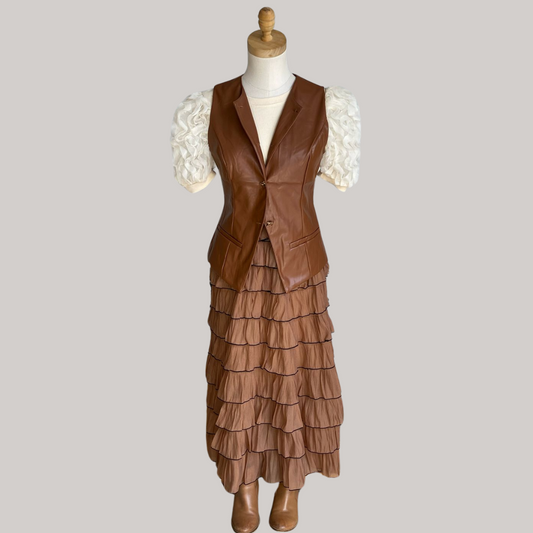 Down Town Pleather Waistcoat