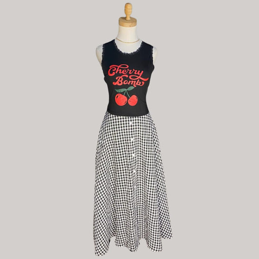 Cherry Bomb Tank Top - Black