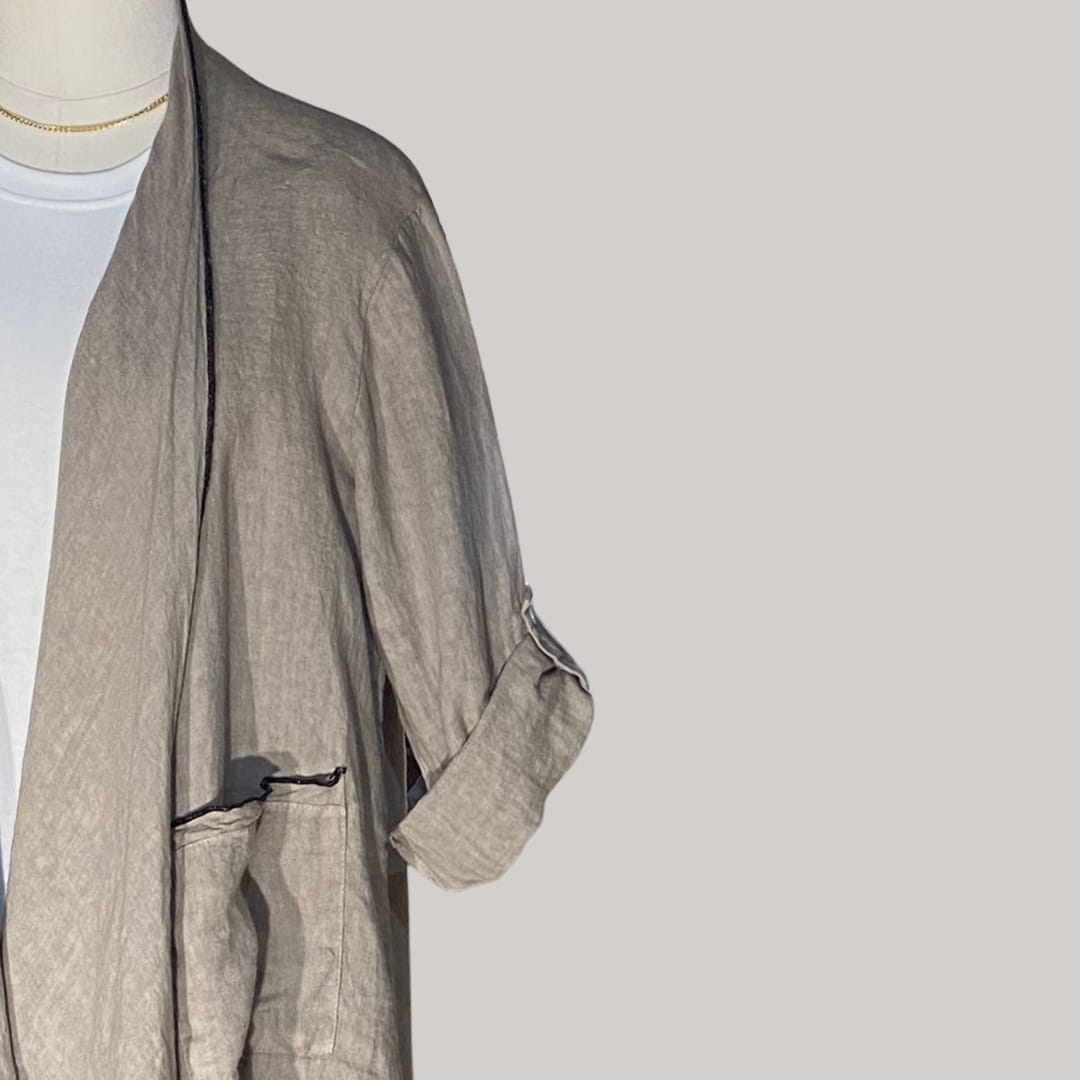 Tosca Waterfall Jacket - MADE IN ITALY - Taupe